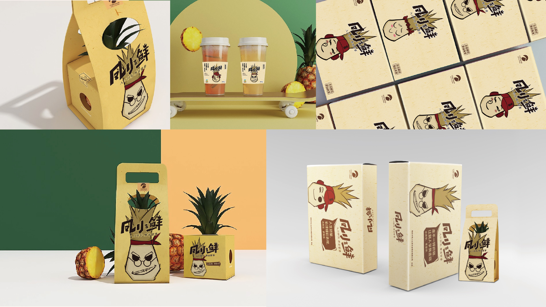 石嘴山凤小鲜凤梨品牌形象设计